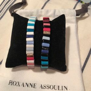 Set of two Roxanne Assoulin enamel bracelets